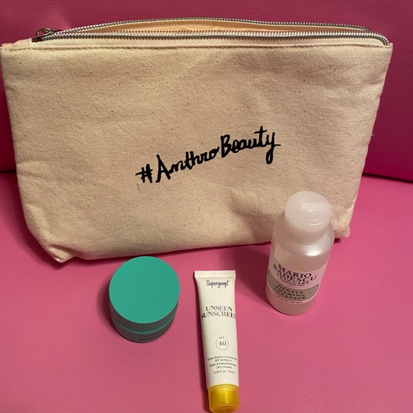 NEW Anthropologie cosmetic bag and samples - Picture 2 of 5